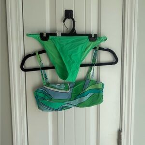 Aerie Vibrant Green and Blue Bikini